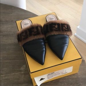 fendi fur mules